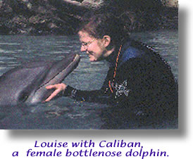 Louise with dolphin Calaban